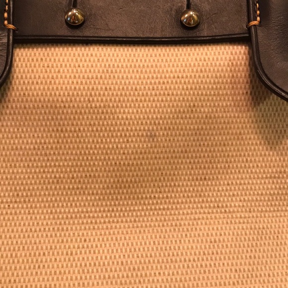 EUC Dooney and Bourke, Large Panama Wilson Satchel Bag Purse Black and Cream - Picture 7 of 8